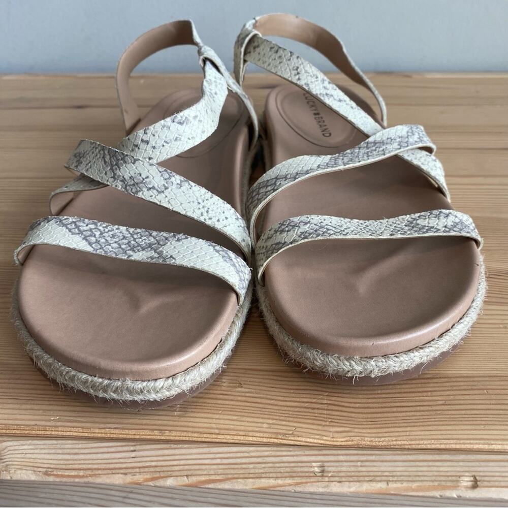 Lucky Brand Darli Espadrille Sandal Snake Skin 8.5 - Picture 3 of 10